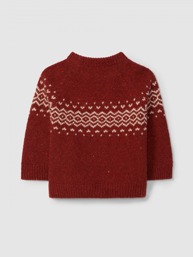 Pull tricot avec jacquard