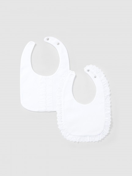 Pack de duas babetes bordado delicado