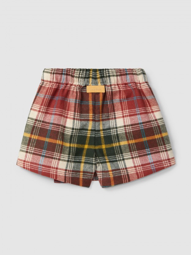 Jupe-culotte  carreaux en flanelle