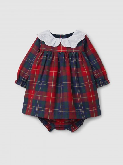 Vestido de cuadros con cubrepaal
