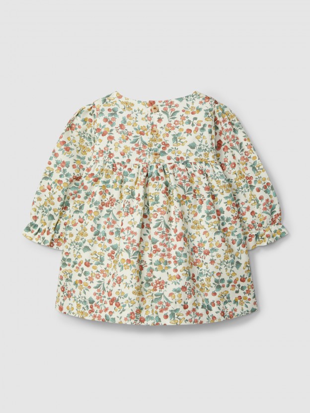 Vestido flores con smocks