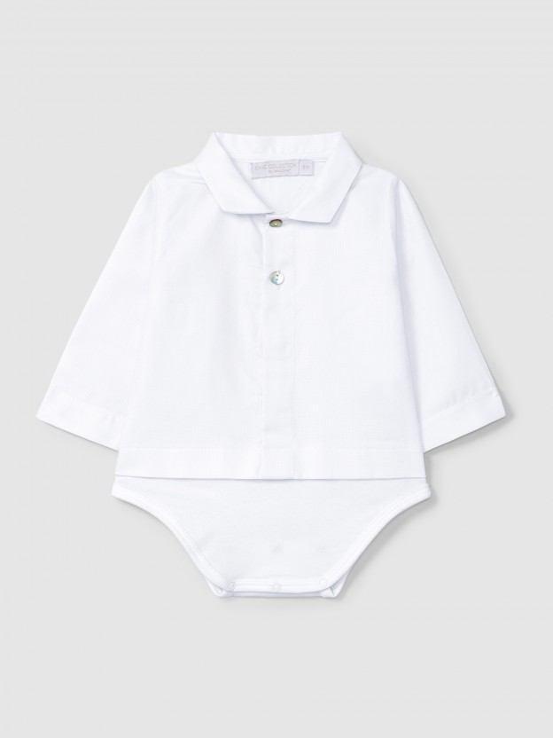 Bodyshirt pointy colllar