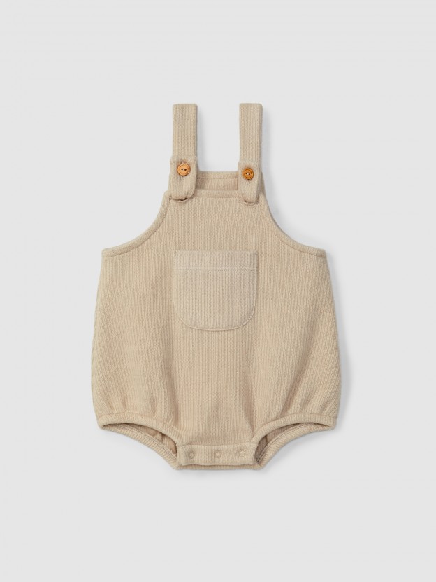 Shortie in organic cotton with pocket