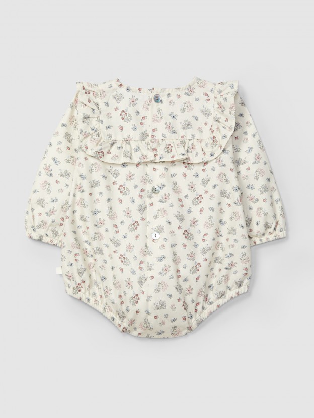 Shortie delicate flowers with ruffled detail