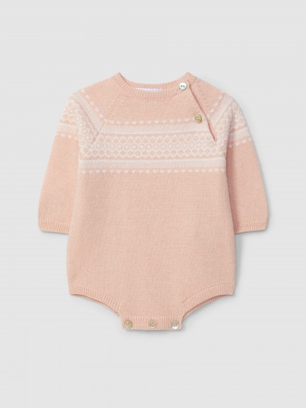 Knitted shortie with jacquard