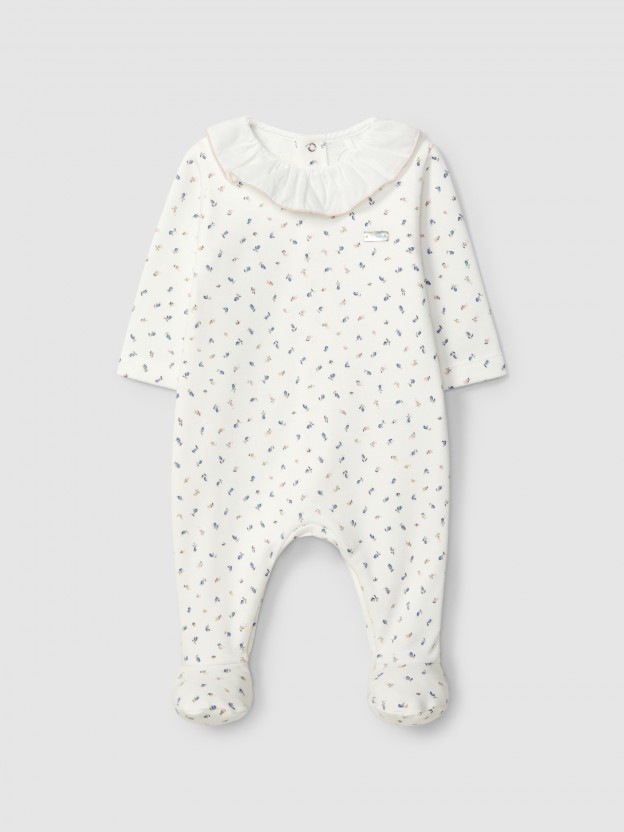 Gift box babygrow e babetes flores delicadas