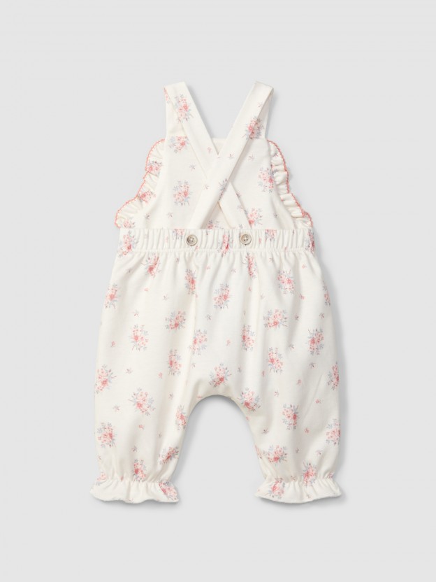 Peto estampado floral con detalle de volante