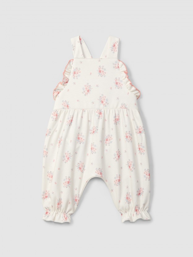 Peto estampado floral con detalle de volante