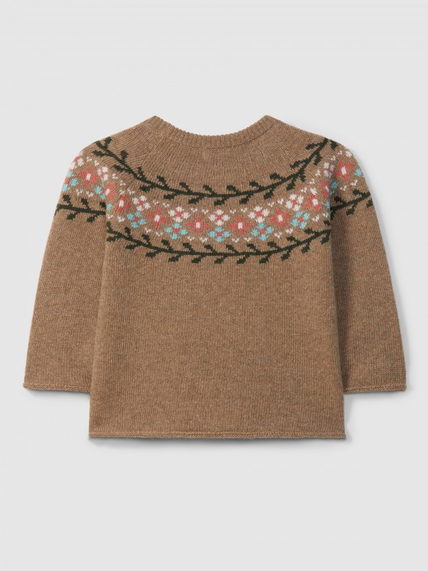 Pull jacquard tricot