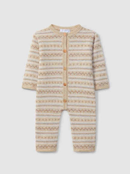 Macaco tricotado com jacquard