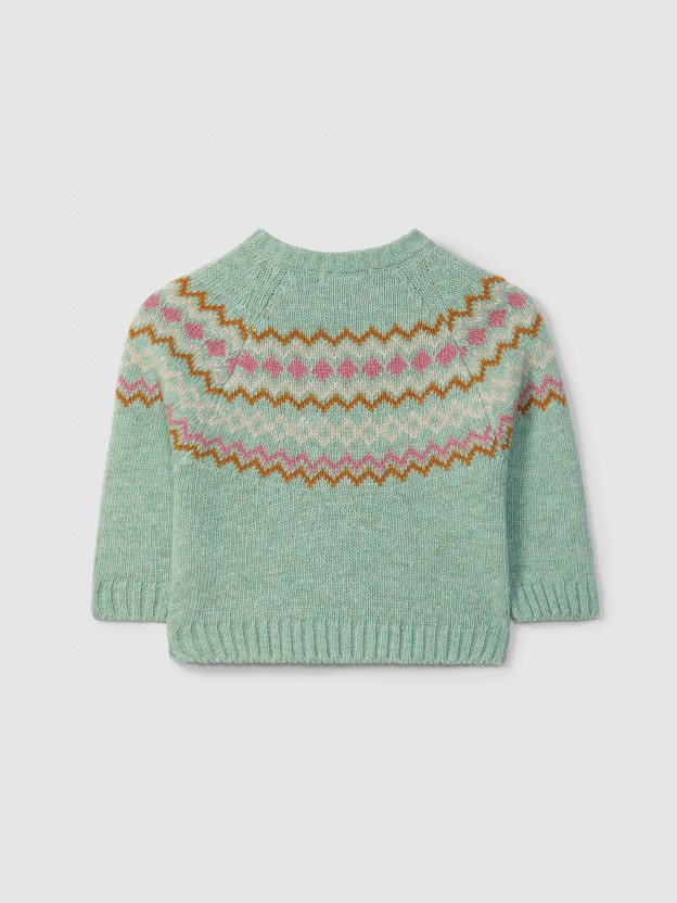 Knitted jumper with jacquard Knitted jumper with jacquard