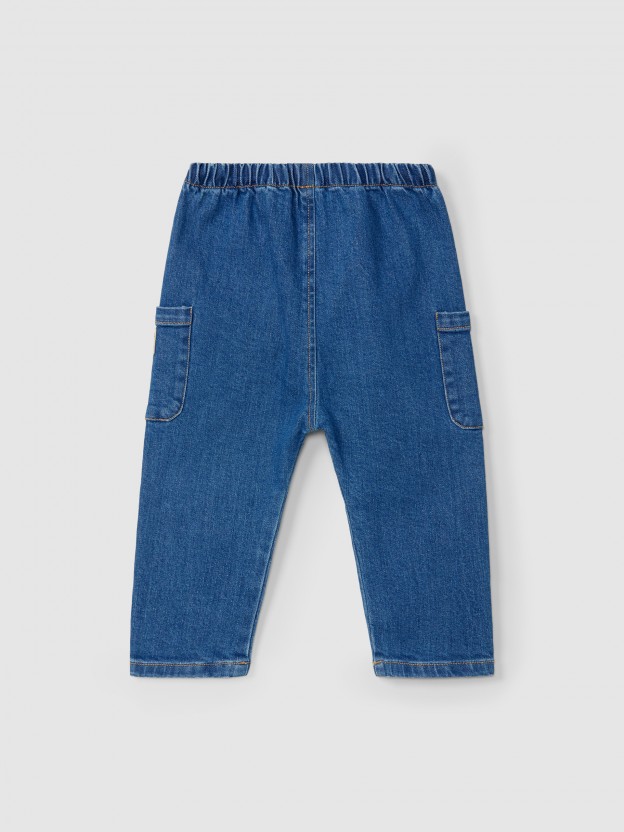 Pantalon pull-up en jean avec poches