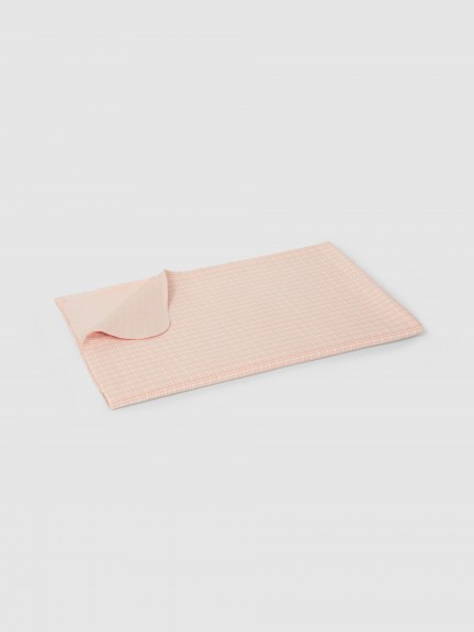 Blanket in jacquard jersey with tattersall