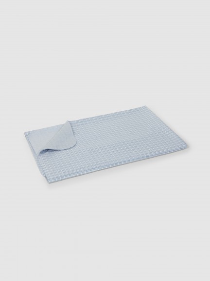 Blanket in jacquard jersey with tattersall