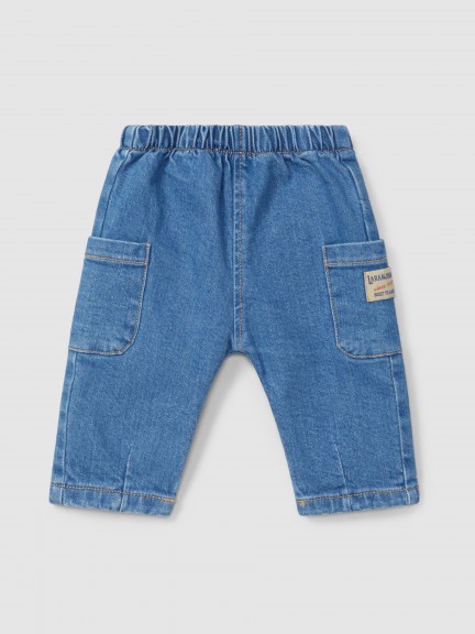 Pantalon pull-up en jean avec poches