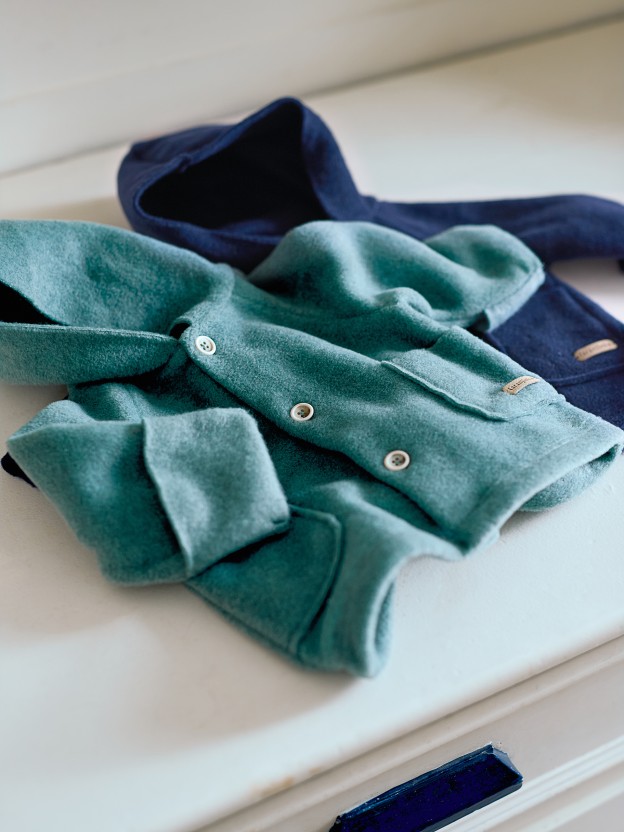 Fleece hooded jacket