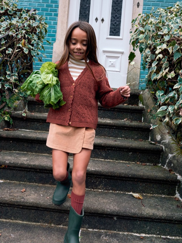 Gilet tricot en fantaisie
