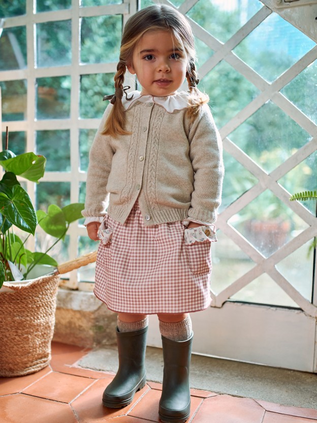 Gilet tricot avec dtail de tresse