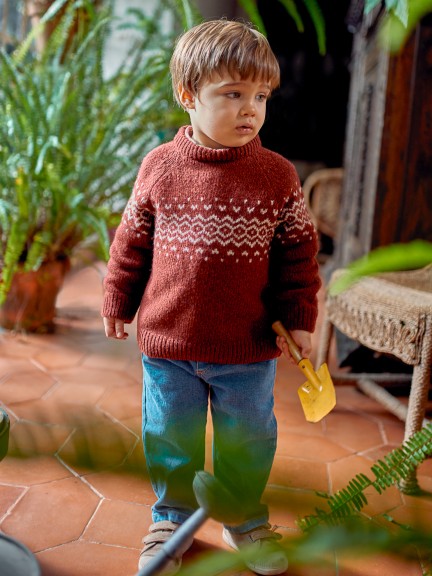 Pull tricot avec jacquard
