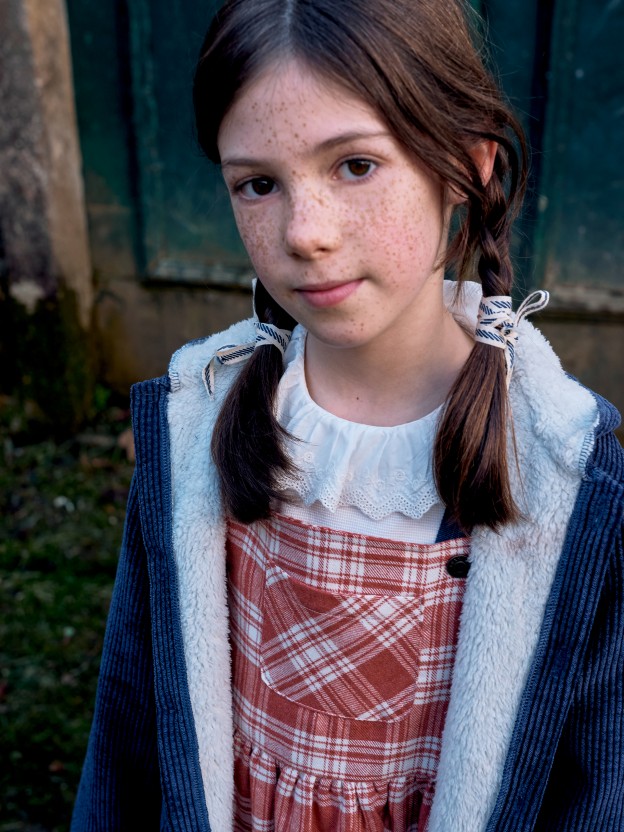 Check pinafore dress