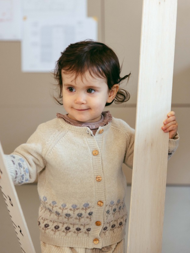 Gilet tricot avec jacquard