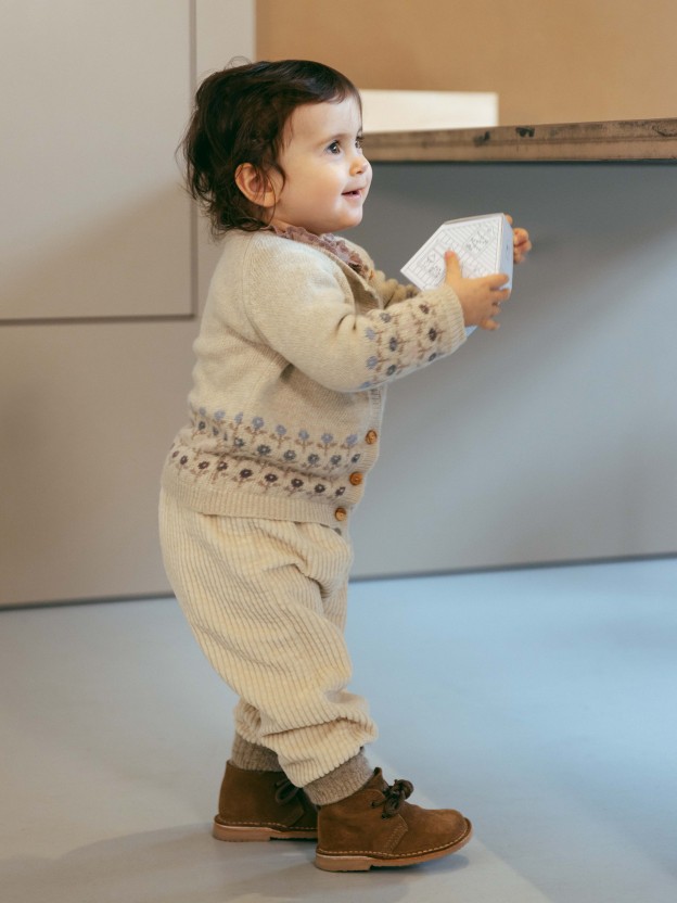 Gilet tricot avec jacquard