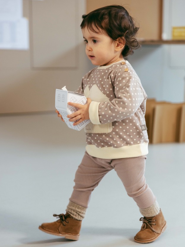 Leggings en maille cannele