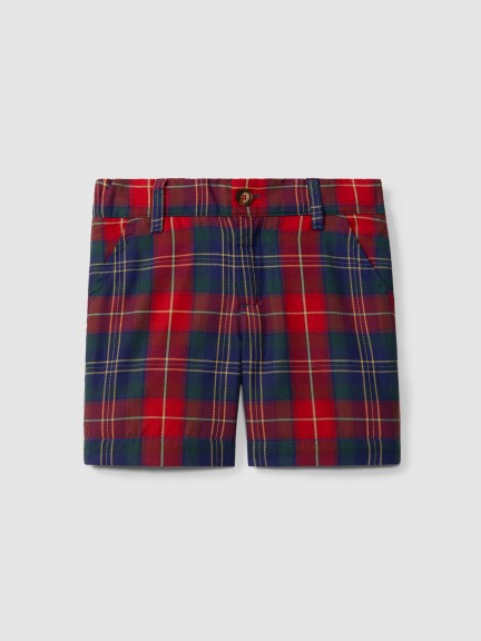 Pantaln corto de cuadros