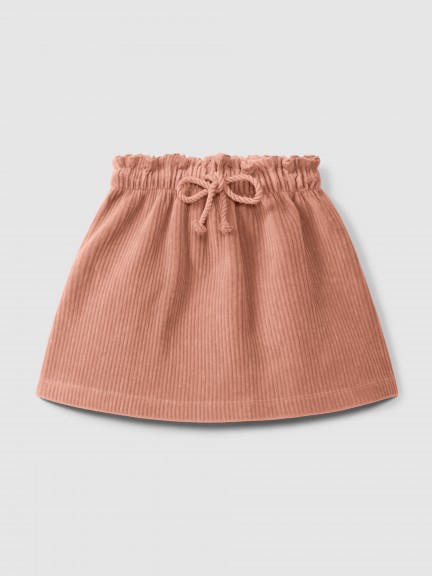 Jupe en tissu de type velours ctel